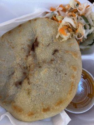 pupusas filled with beans and cheese