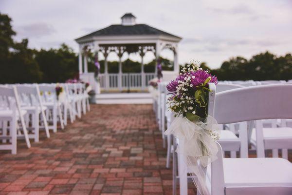 Tirrell Room Outdoor Ceremony Set Up