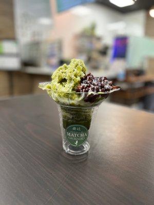 Matcha Shave Ice - Instagram @friesandchives