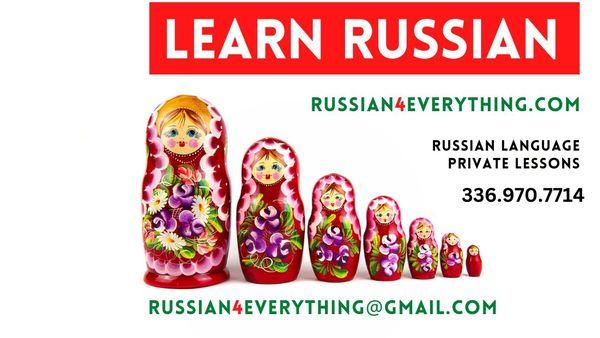 Learn Russian language. I'm a private tutor, teaching both adults and kids. In person in Winston-Salem NC, or online including Teams for mil