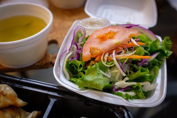 salad that comes with bento (to-go)