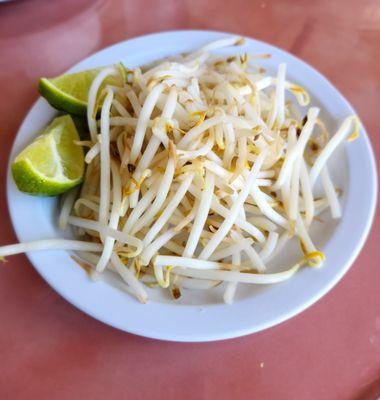 Blanched bean sprouts