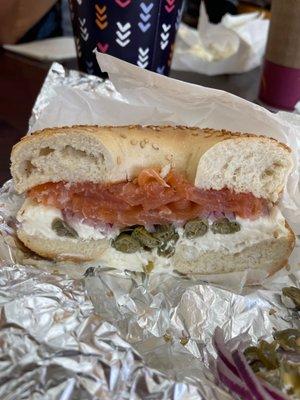 Lox, cc, capers & onion