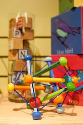 We have lots of wooden toys for all ages.