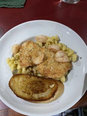 This was a great dish chicken and shrimp Pasta also a great view of houghton lake.