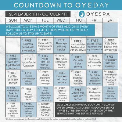 Countdown to OYEDAY 2022! Celebrate a month of free add-ons!