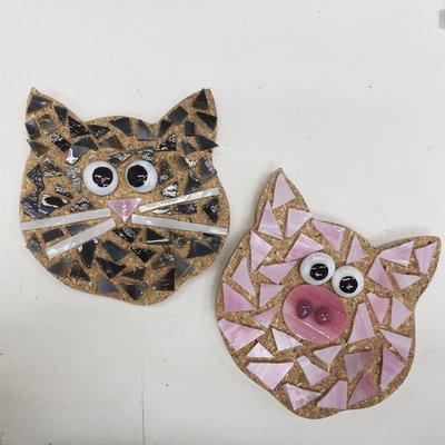 Sample of cat or pig. These are photos without the grout. Once you add the grout between the gaps, the colors will pop!