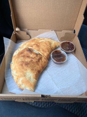 BBQ chicken calzone