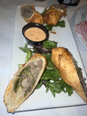 Cheesesteak egg rolls