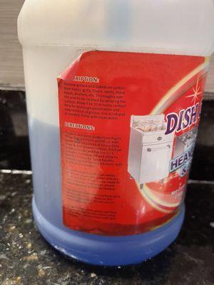 The degreaser used as soap; health code violation