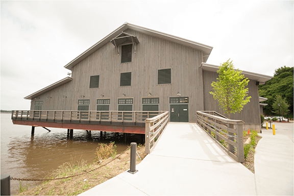 Magnolia Bluffs Casino was built in replication of Learned's Saw Mill, which originally housed this site from 1828 to 1962.