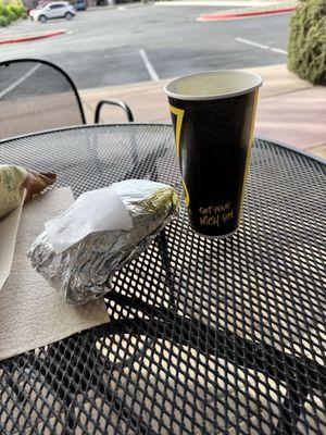 Regular size sub and drink.