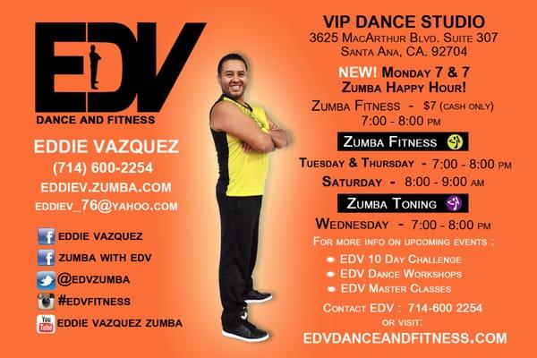 Here is the EDV schedule, I'll see you in class soon!