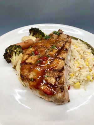 Whisky Glazed Grilled Pork Chops