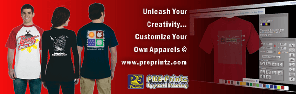 Customize and Print your T-Shirt @ www.preprintz.com