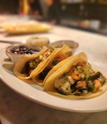 Stuffed poblano pepper taco plate (so good!)