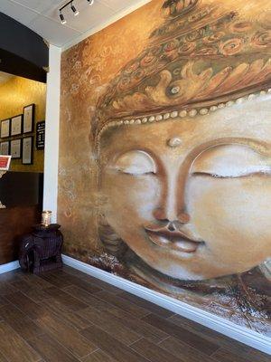 Cool Buddha mural!