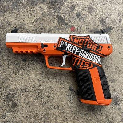 Harley Davidson themed pistol