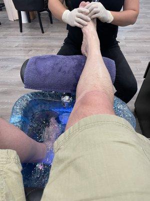 Last minute pedicure