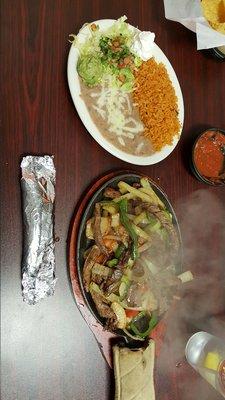 Sizzling fajitas lunch special on this day