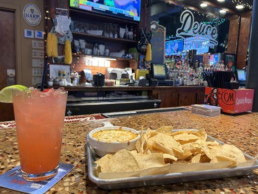 Cherry Limeade Buffalo Chicken Dip and Chips