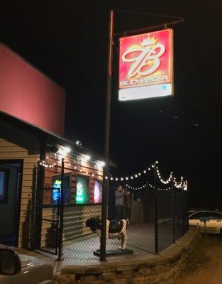 New front patio area at night