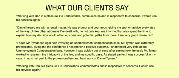 Client Feedback, Call for your consultation now!