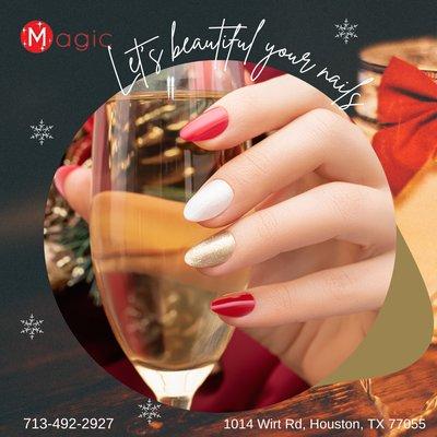 Let's get our nails done for the New Year with our favorite color, relax and have some fun.