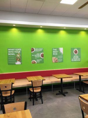 Interior design for Flame Broiler - Chula Vista location.