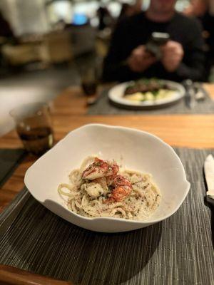 Cacio e Pepe with lobster