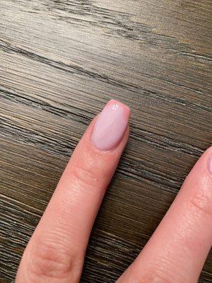 Nail polish dent in the middle of my nail