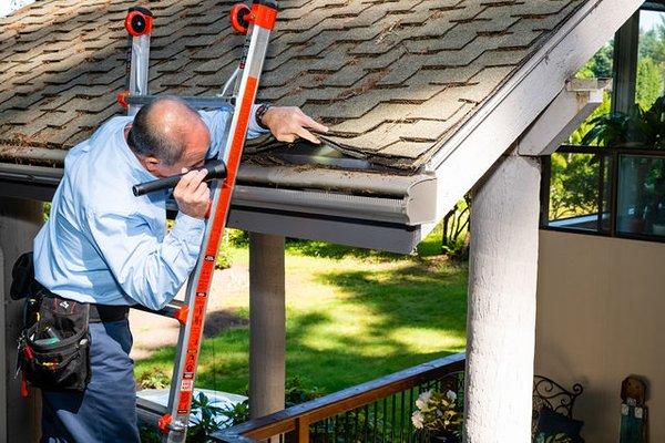 Roofing inspections start at the edge of the roof and continue as I walk the roof inspecting roof coverings and flashing details