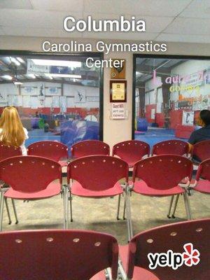 Bigger gymnasts room.