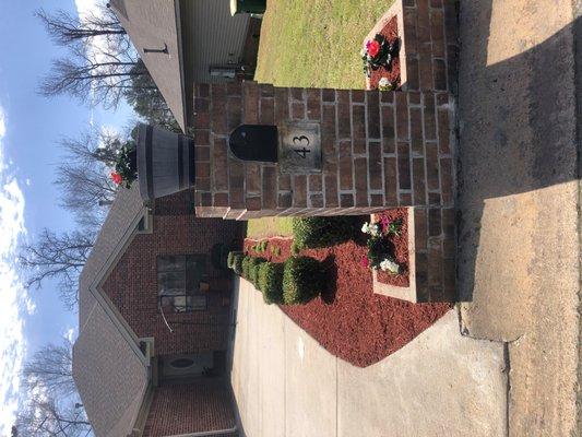 Mulched all of the garden bed and new plants