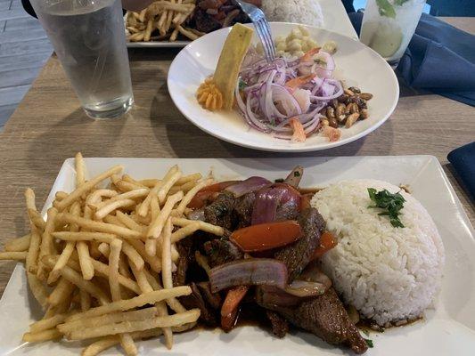 Lomo Saltado & Camaron Ceviche