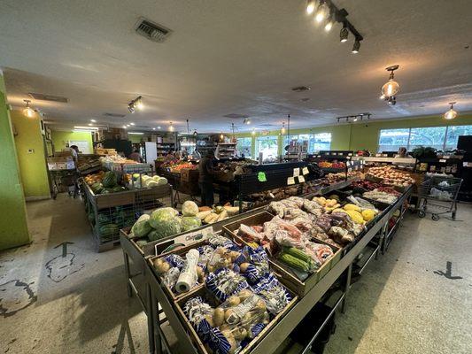 Wide shot of the store from the back corner.