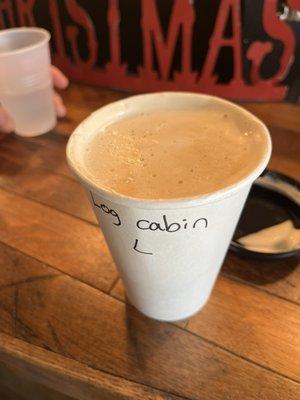 Log cabin latte