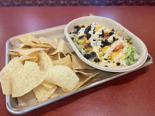 Burrito Bowl and chips