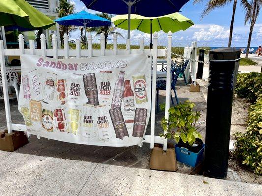 Sandbar Snacks & Drinks Located on the BeachWalk!