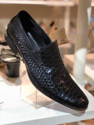 Baldinini python leather loafers