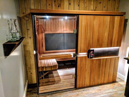 Our Far Infared Sauna. Deep heat therapeutic healing and wellness.