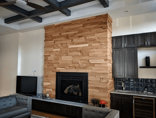 Fireplace surround.