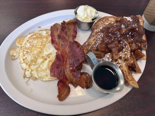 Poverty Bay special  French 2 Slices Toasttoast with Apple pie compote  Came with drip coffee for $12