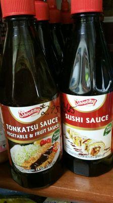 You cannot find these sauces in Wenatchee: Sushi sauce AKA unagi and tonkatsu