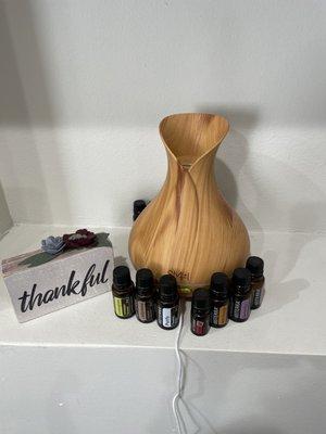 At our location in South Torrance we have a diffuser with many different scents to promote a relaxing and calming atmosphere.