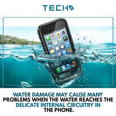 Water damage may cause many problems when the water reaches the delicate internal circuitry in the phone.