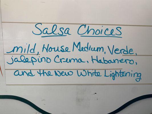 Menu 12/5/23 - with new White Lightning Salsa