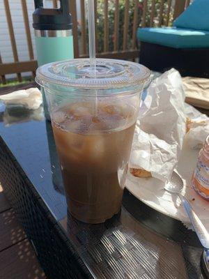 Iced coffee with almond milk.. look meh but tastes awesome :)