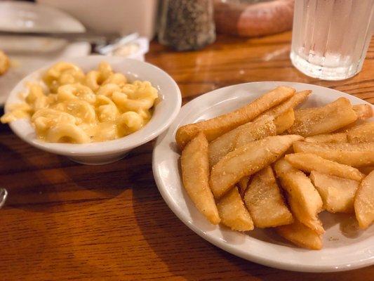 Mac n' Cheese and Steak Fries