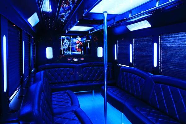 Party bus interior